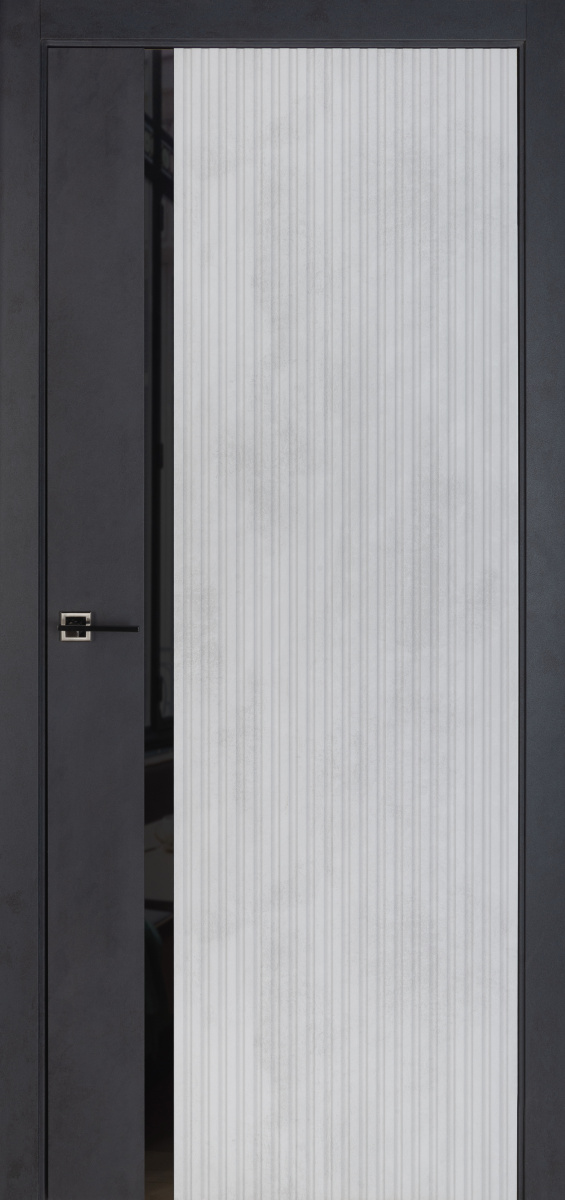 Легенд N7, ST, Бетон антрацит/бетон известковый, Лакобель черный